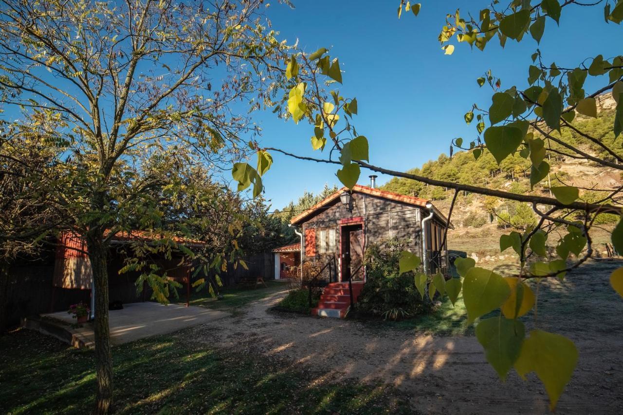 Gasthaus Casa Rural La Canadiense Log Cabin Buenache de la Sierra Exterior foto